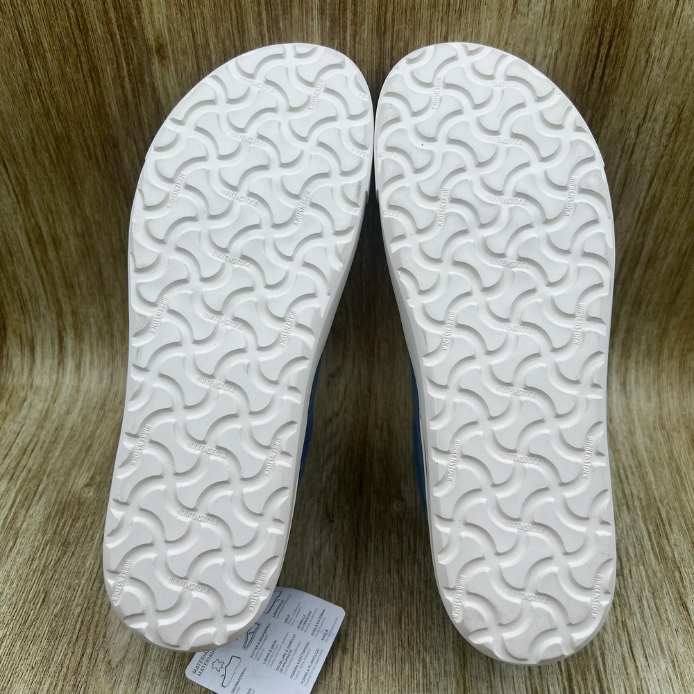 Birkenstock Oswego Slip On Sneaker Women's Size 10 Blue Suede Cork Footbed NEW - Picture 8 of 10
